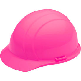 Americana Cap Safety Helmet, 4-Point Mega Ratchet Suspension, Hi-Viz Pink