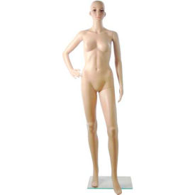 Female Mannequin - Complete, Right Hand on Hip, Left Leg Bent - Flesh Tone