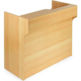 Top Register Stand W/Adj. Rear Storage Maple 72"W x 22"D x 42"H
