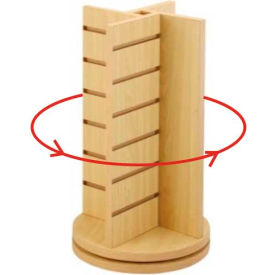 Slat Wall Countertop Spinner - 4 Side 12"W x 12"D x 21-1/2"H - Maple