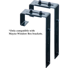 Adjustable Deck Rail Brackets, Black (Pack of 2)