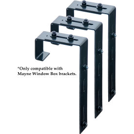 Adjustable Deck Rail Brackets, Black (Pack of 3)