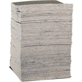 Medium-Duty Absorbent Pads, 29 Gallon Capacity, 15" x 19", 100 Pads/Case