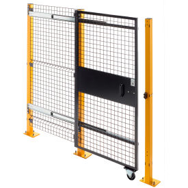 Machine Guard Tunnel Door, Single, 5'W x 5' 6"H, Slide Left to Open, Black