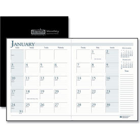 Recycled Ruled Planner with Stitched Leatherette Cover, 10 x 7, Black, 2023-2025