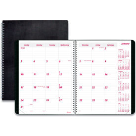 Rediform Dated Monthly Planner 9-5/16" x 7-13/16" x 5/16" Black