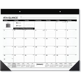 Monthly Refillable Desk Pad, 22 x 17, Black Binding, Jan to Dec, 2025