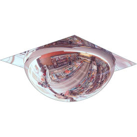 T-Bar Full Dome Acrylic Mirror, Indoor, 22" Diameter, 360 Degree Viewing Angle