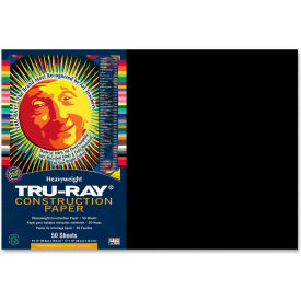 12" x 18" Black Tru-Ray Construction Paper