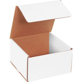 Corrugated Mailers, 7"L x 7"W x 4"H, White