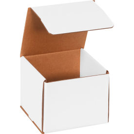 Corrugated Mailers, 6"L x 6"W x 5"H, White