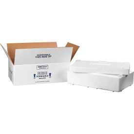 Foam Insulated Shipping Kit, 19-1/2"L x 11-1/2"W x 4-1/8"H, White