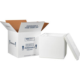 Foam Insulated Shipping Kit, 12"L x 12"W x 11-1/2"H, White