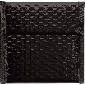 Glamour Bubble Mailers, 7"W x 6-3/4"L, Black, 72/Pack