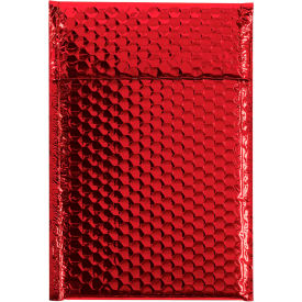 Glamour Bubble Mailers, 7-1/2"W x 11"L, Red, 72/Pack
