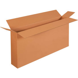 Side Loading Cardboard Corrugated Boxes, 48"L x 8"W x 24"H, Kraft