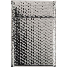 Glamour Bubble Mailers, 7-1/2"W x 11"L, Silver, 72/Pack