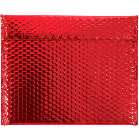 Glamour Bubble Mailers, 13-3/4"W x 11"L, Red, 48/Pack