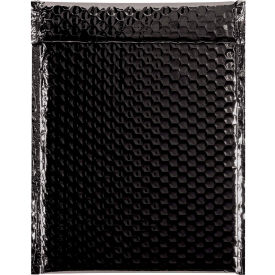 Glamour Bubble Mailers, 9"W x 11-1/2"L, Black, 100/Pack