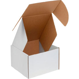 Corrugated Tab Lock Literature Mailers, 4"L x 4"W x 4"H, White