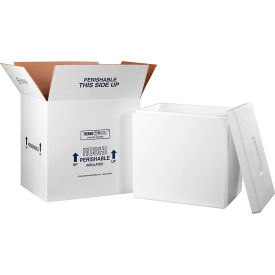 Foam Insulated Shipping Kit, 18"L x 14"W x 19"H, White