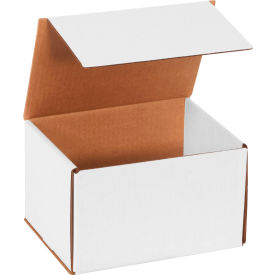 Corrugated Mailers, 8"L x 6"W x 5"H, White