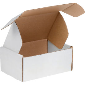Corrugated Tab Lock Literature Mailers, 12"L x 10"W x 4"H, White