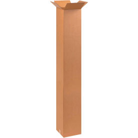 Tall Cardboard Corrugated Boxes, 10"L x 10"W x 60"H, Kraft