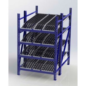 Gravity Rack Knuckled Span-Track Wheel bed Starter 48"W x 72"D x 84"H W/4 Levels
