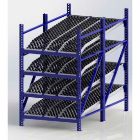 Gravity Rack Knuckled Span-Track Wheel bed Starter 48"W x 96"D x 84"H W/4 Levels
