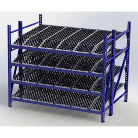 Gravity Rack Knuckled Span-Track Wheel bed Starter 96"W x 72"D x 84"H W/4 Levels