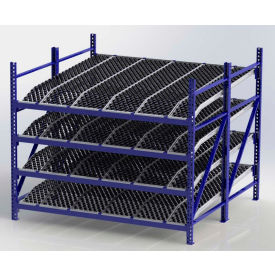 Gravity Rack Knuckled Span-Track Wheel bed Starter 96"W x 96"D x 84"H with 4 Levels