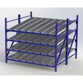 Gravity Flow Roller Rack with Span Track Starter 96"W x 96"D x 84"H with 4 Levels