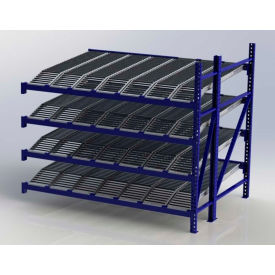 Gravity Rack with Knuckled Span-Track Add-On 96"W x 96"D x 84"H With 4 Levels