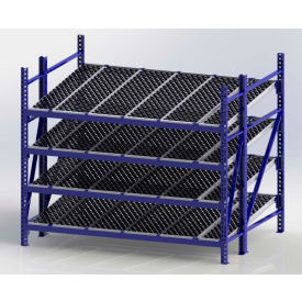 Gravity Flow Roller Rack with Wheel Bed Starter 96"W x 72"D x 84"H with 4 Levels