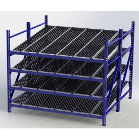 Gravity Flow Roller Rack with Wheel Bed Starter 96"W x 96"D x 84"H with 4 Levels