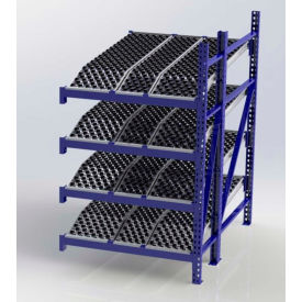 Gravity Rack Knuckled Span-Track Wheel bed Add-On 48"W x 72"D x 84"H W/4 Levels