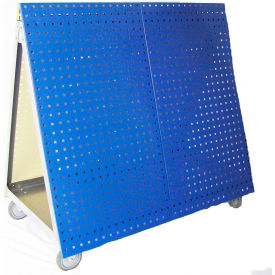 48"L x 46"H x 26-5/8"W Aluminum Frame Tool Cart w/ Tray and Blue LocBoard
