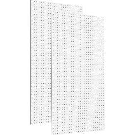 High Density Fiberboard Pegboards, 24" x 48" x 1/4", White, Set of 2