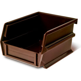 LocBin Wall Storage, 5-3/8"L x 4-1/8"W x 3"H, Brown, Polypropylene, Pack of 24