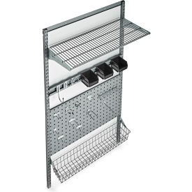 Wall Mount Storage System, Steel, 33"W x 63"H