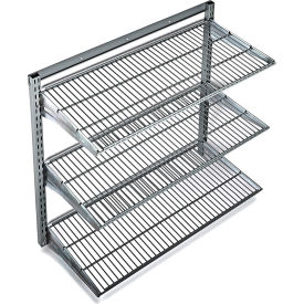 Wall Mount Shelving Unit with 3 Wire Shelves, 33" L x 31.5"H