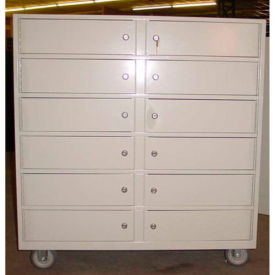 Teller Vault Note Bus Cabinet - 12 Compartment 36"W x 19"D x 38-1/2"H Black.