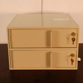 Banking Vault & Safe Interiors 2 Compartment - 16-1/4"W x 17"D x 10-5/8"H Black