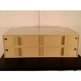 Banking Vault & Safe Interiors 4 Compartment - 32-1/2"W x 17"D x 10-5/8"H Black