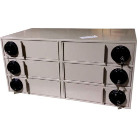 Banking Vault & Safe Interiors 6 Compartment 32-1/2"W x 17"D x 15-11/16"H Black