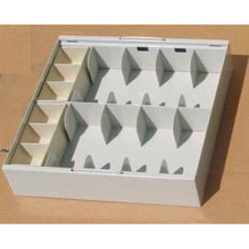 Steel Cash Tray - 8 Currency Compartments And 6 Coin Compartments 15"W x 15"D x 3-5/16"H