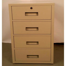 Lowboy Teller Pedestal Cabinet - 4 Drawers 18"W x 19"D x 27-7/8"H Gray