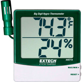 Humidity Alert with Remote Probe, Silver/Green NIST Certified