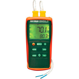 Dual Input Thermometers, Green/Orange